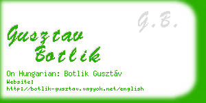 gusztav botlik business card