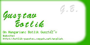 gusztav botlik business card